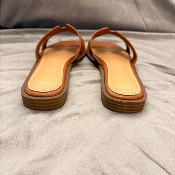 Madden Girl H-Band Flat Slides | Cognac | Size 8.5 - Picture 3 of 9